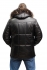 Утеплённая мужская куртка из натуральной кожи с отстёгивающимся капюшоном glp-1060
