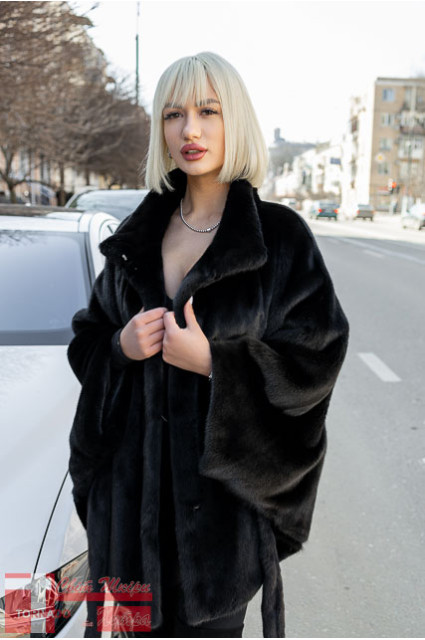 Жіноча шуба GTF C-223 Scan Black (One Size)