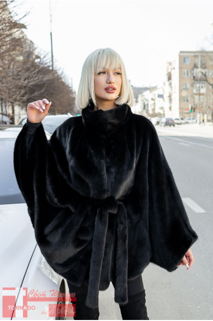 Жіноча шуба GTF C-223 Scan Black (One Size)