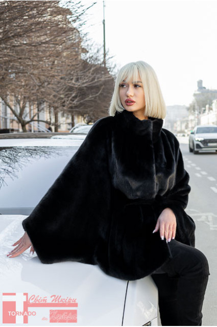 Жіноча шуба GTF C-223 Scan Black (One Size)