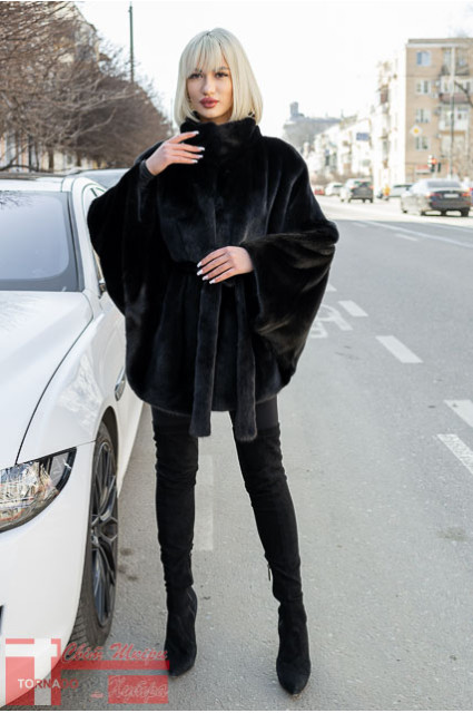 Жіноча шуба GTF C-223 Scan Black (One Size)
