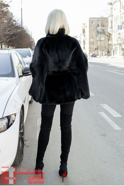 Жіноча шуба GTF C-223 Scan Black (One Size)