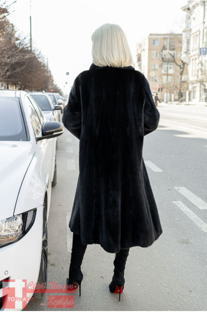 Шуба GTF 19 РОЗКЛЬОШЕНА /BLACKLAMA /канадська норка 