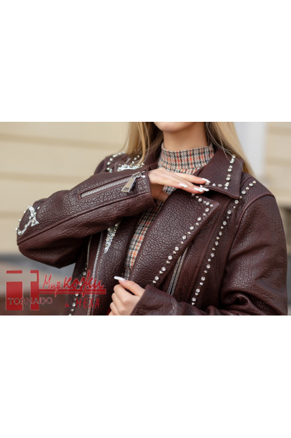 Косая куртка камнями Сваровски Сания 4