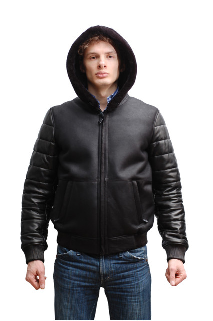 Мужская дубленка комбинированная glp-1243