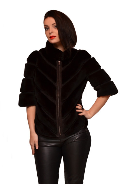 Шубка з хутра рекс glp 5135