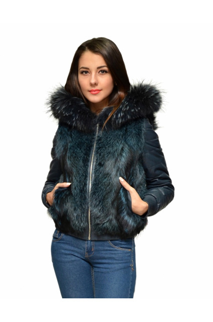 Комбинированная куртка с капюшоном glp-5068