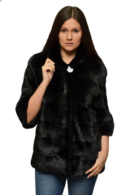 Норкова шубка з укороченим рукавом glp-mink-17.Продано.Замовлення