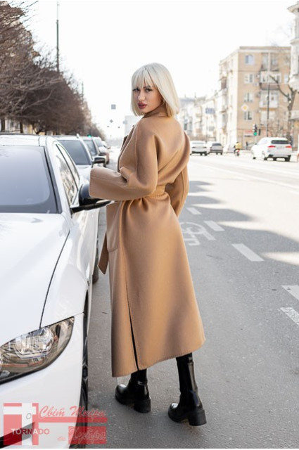 Двостороннє пальто SAN-02-108, колір Camel