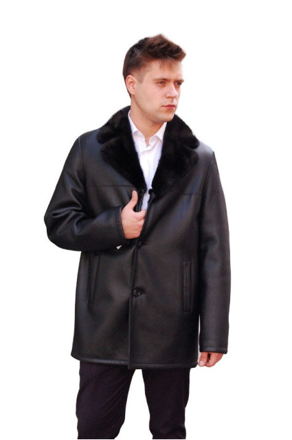 Чоловіча дублянка з "Silky"норковим коміром glp-1052
