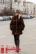 Шуба коричнева натуральна норка GTF C2524 цвет:BROWN