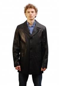 Кожаный мужской удлиненный пиджак mrl1090
