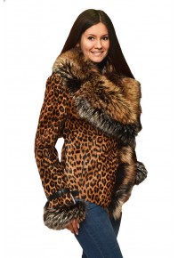 Укороченная стильная женская шубка tsv-8052-leopard